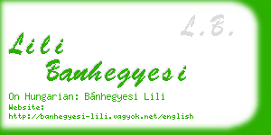 lili banhegyesi business card